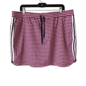 Lady Hagen Athletic Golf Skort Pink Navy Geometric Print Tennis Pickleball
